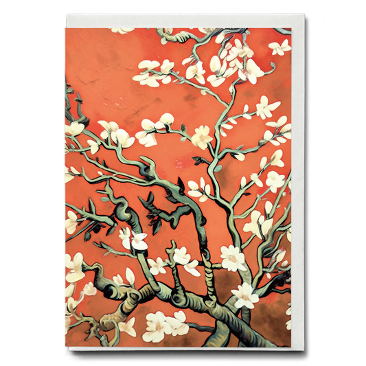Almond blossom (Orange) By Vincent van Gogh - Greeting Card