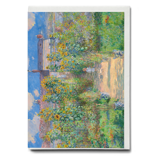 The Artist's Garden at Vétheuil (Expanded) By Claude Monet - Greeting Card