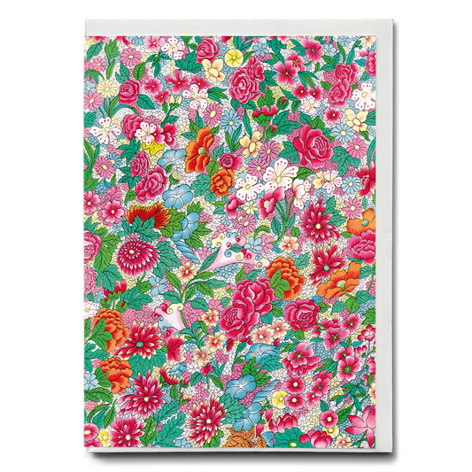 Colorful flower pattern - Greeting Card