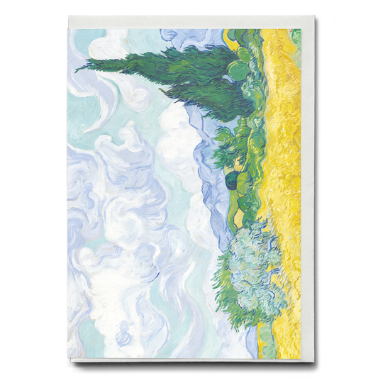 Wheat Field with Cypresses By Vincent van Gogh - Greeting Card
