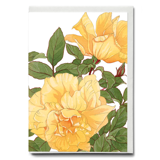 Yellow Rose By Tanigami Kônan - Wenskaart