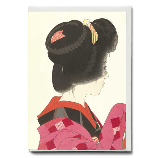 Red color By Yamakawa Shuho - Greeting Card