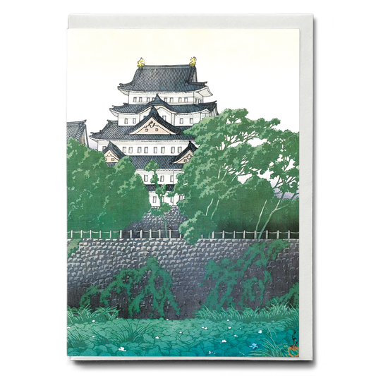 Nagoya Castle By Kawase Hasui - Greeting Card