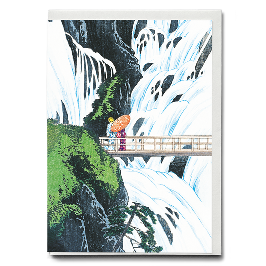 Shiragumo waterfall of nikkō by hiroaki takahashi - Greeting Card
