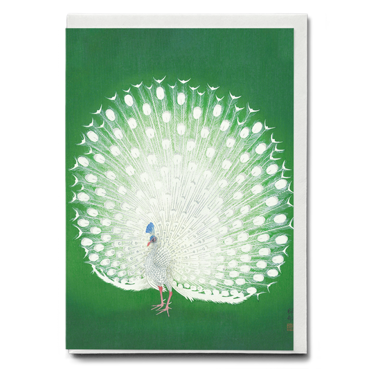 Peacock By Ohara Koson - Greeting Card