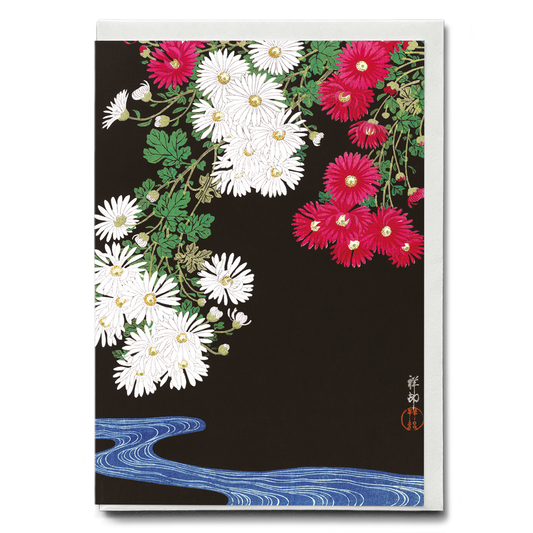 Chrysanthemums By Ohara Koson - Greeting Card