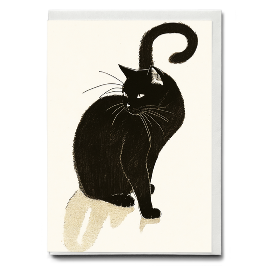 Black cat - Greeting Card