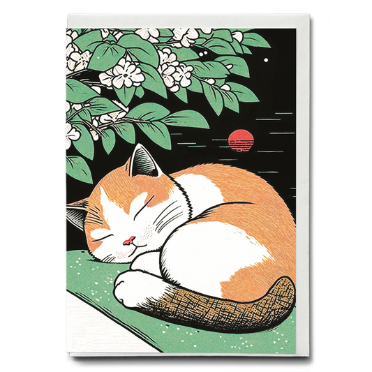 Little sleeping kitten - Greeting Card