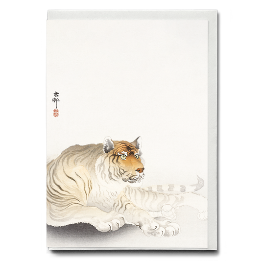 Tiger By Ohara Koson - Greeting Card