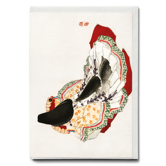 A lady in a kimono by Kōno Bairei - Greeting Card
