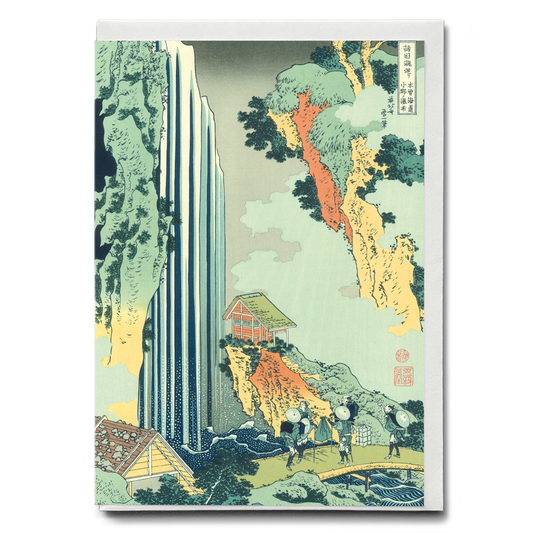 Ono Waterfall on the Kiso Road by hokusai - Greeting Card
