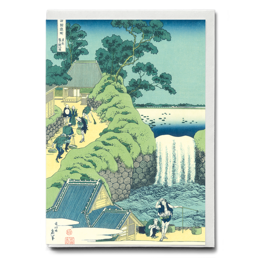 Kirifuri Waterfall on Mount Kurokami in Shimotsuke Province   - Greeting Card