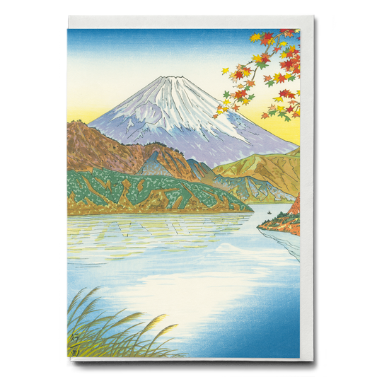 Mt. Fuji from Ashinoko by Okada Koichi - Greeting Card