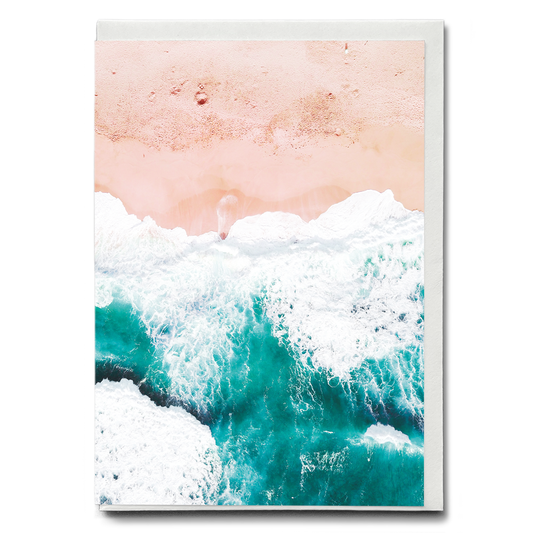Captivating Coastal Beauty from Above - Greeting Card