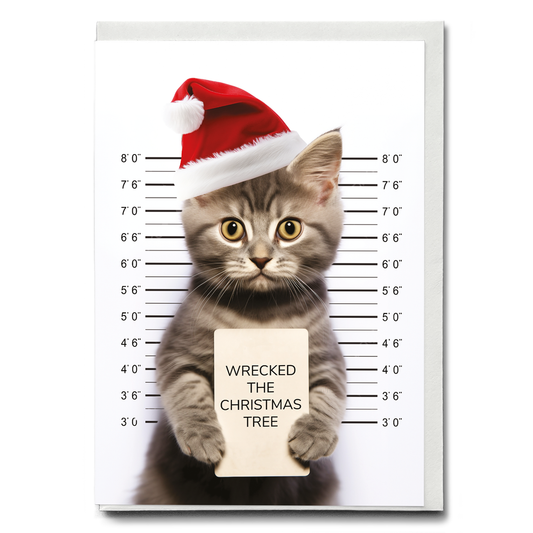 Wrecked the Christmas tree - Greeting Card