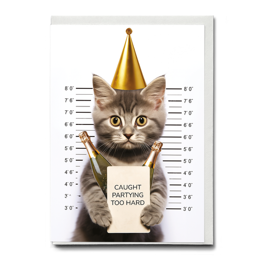 Caught partying too hard - Greeting Card