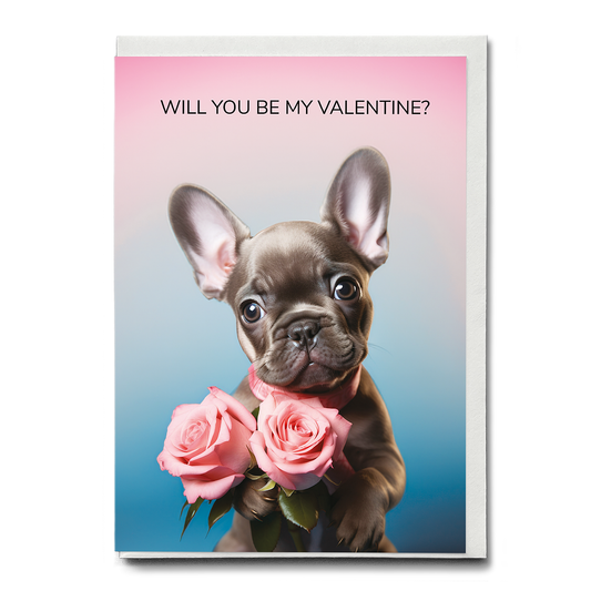 will you be my valentine? (Frenchy) - Greeting Card