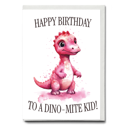 Dino-mite girl! - Greeting Card