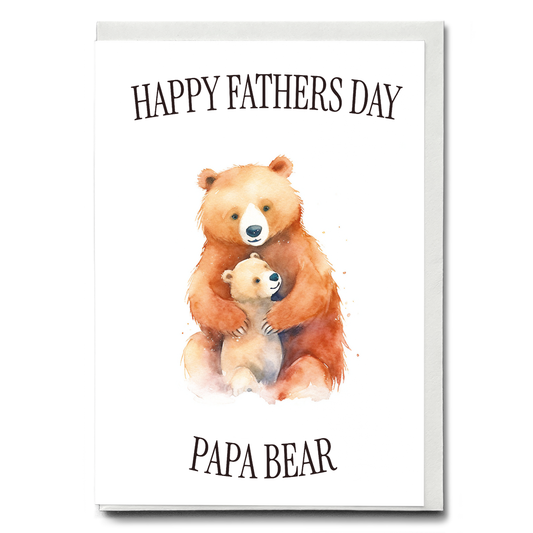 Happy fathers day papa bear - Greeting Card