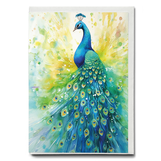 Elegant peacock - Greeting Card