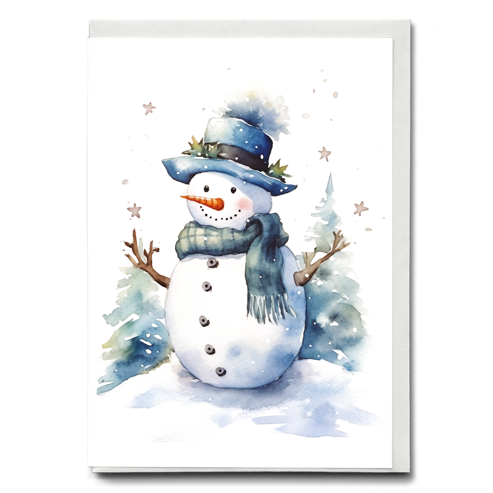 Snow man - Greeting Card