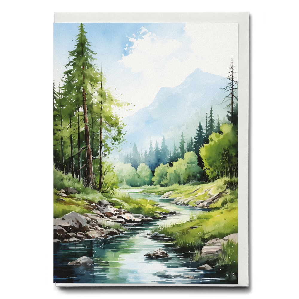 Summer landscape scene - Greeting Card