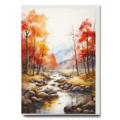 Fall landscape scene - Greeting Card