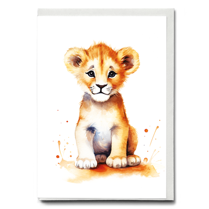 Little lion cub - Greeting Card