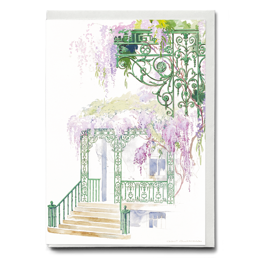 Cast Iron Porch Railing by Gilbert Sackerman - Greeting Card