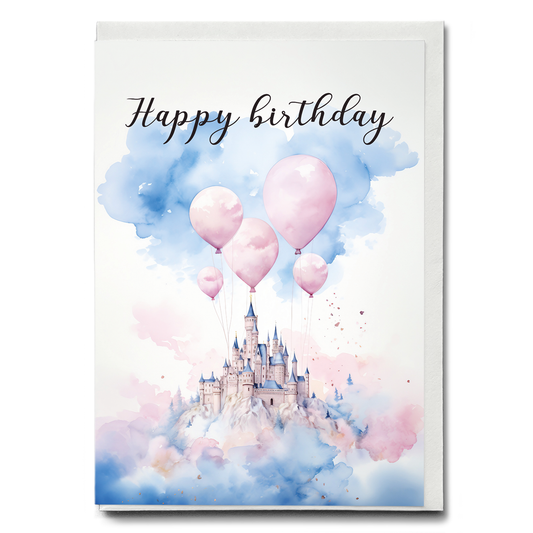 Happy birthday dream castle - Greeting Card