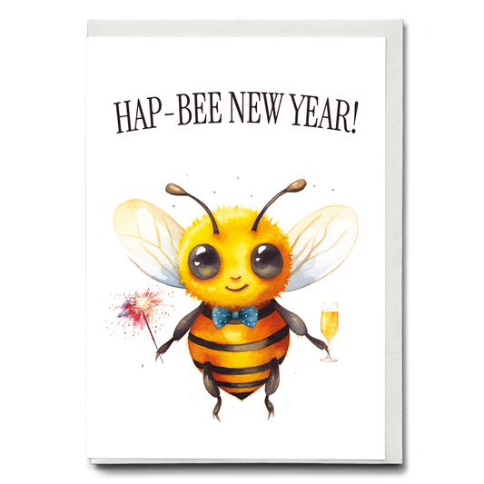 Hap-bee New Year! - Greeting Card