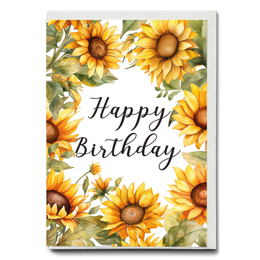 Happy birthday Sunflowers - Greeting Card