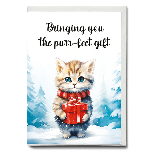 Bringing you the purr-fect gift - Greeting Card