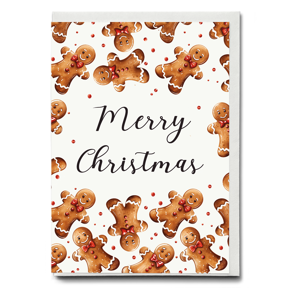 Merry Christmas Gingerbread men - Greeting Card