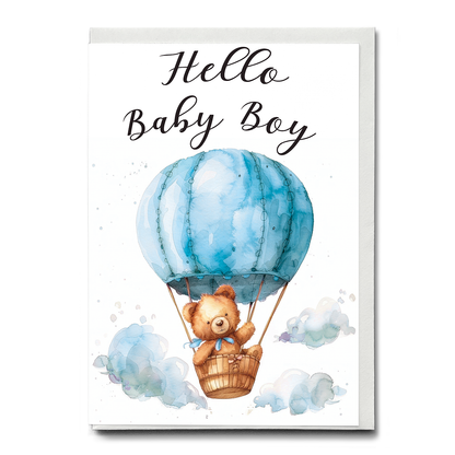 Hello Baby Boy - Greeting Card
