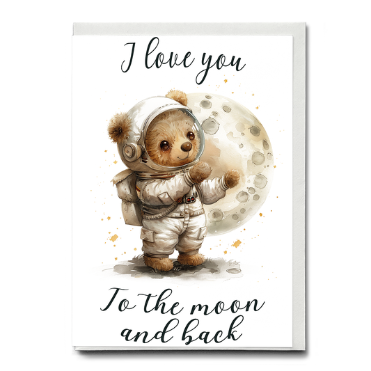 to the moon and back - Greeting Card