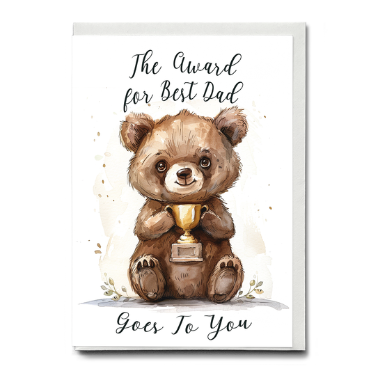 Award For Best Dad - Greeting Card