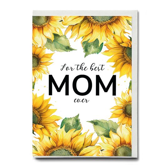 Best mom (sunflower) - Greeting Card