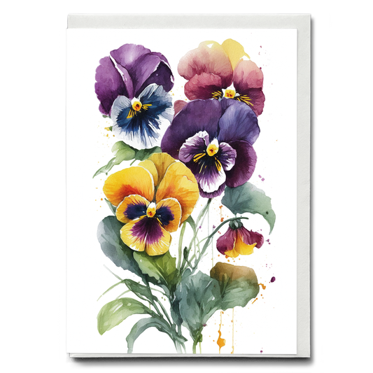 Pansies I - Wenskaart