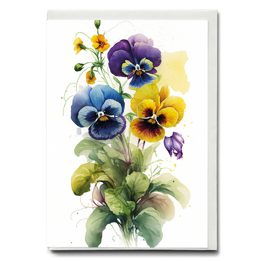 Pansies II - Wenskaart