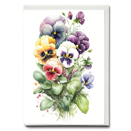 Pansies IV - Wenskaart