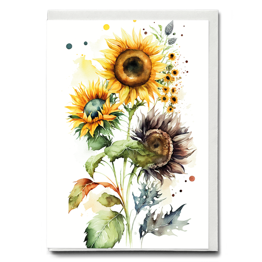 Sunflowers III - Wenskaart