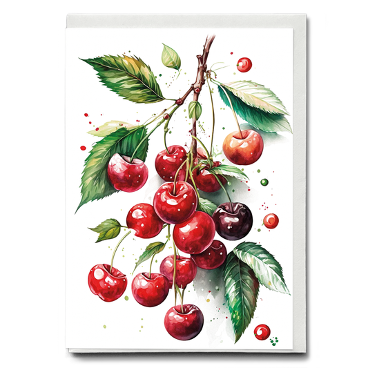 Red Cherries 1 - Wenskaart