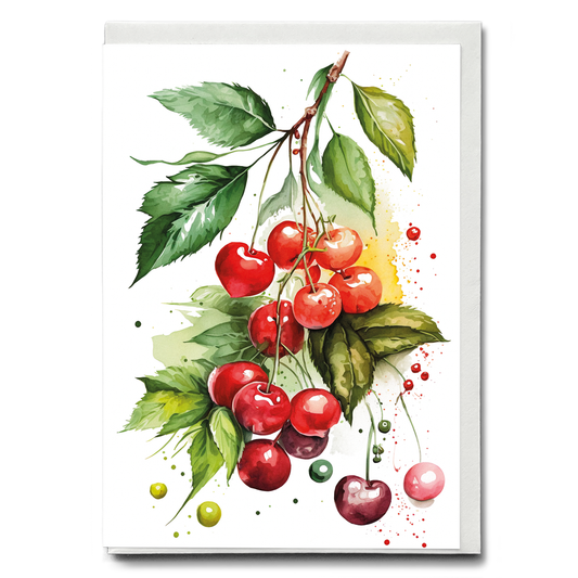 Red Cherries 2 - Wenskaart