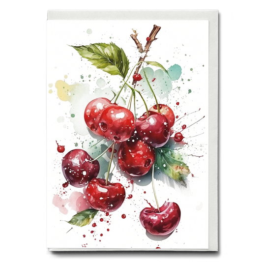 Red Cherries 4 - Wenskaart