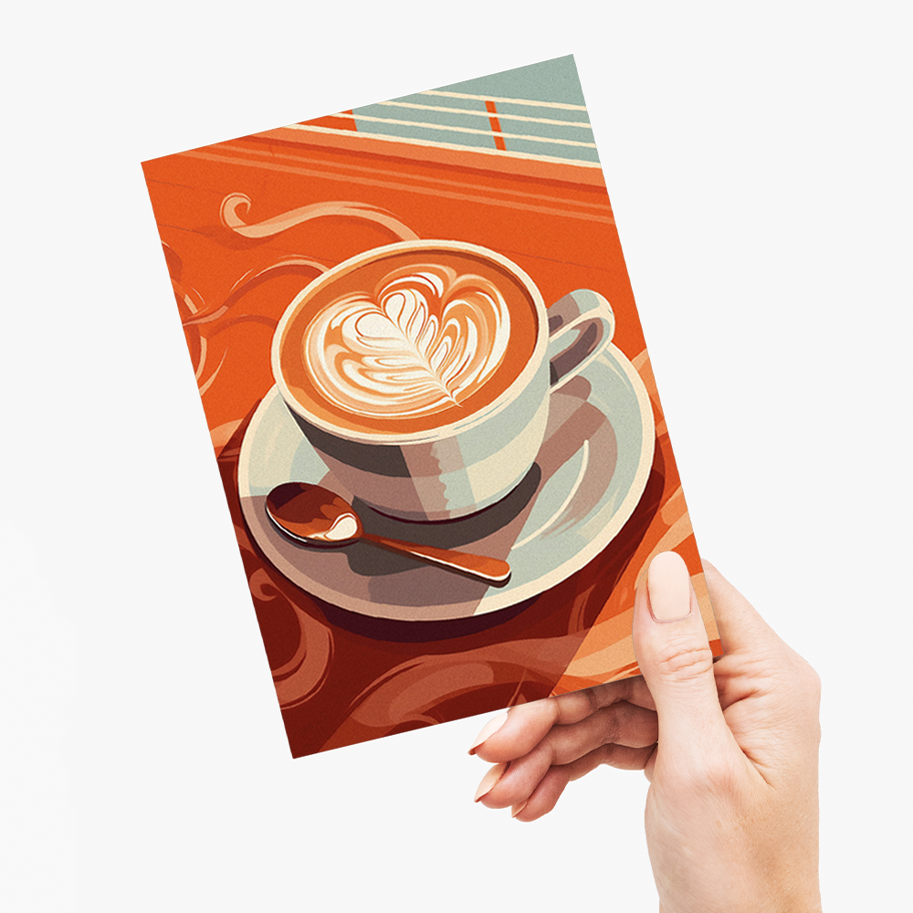Cup of cappuccino - Greeting Card
