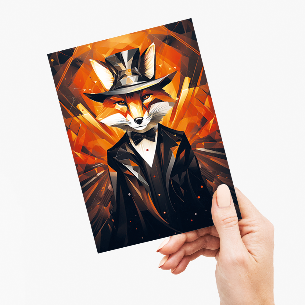 A gentleman fox - Greeting Card