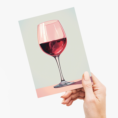 Red wine - Greeting Card