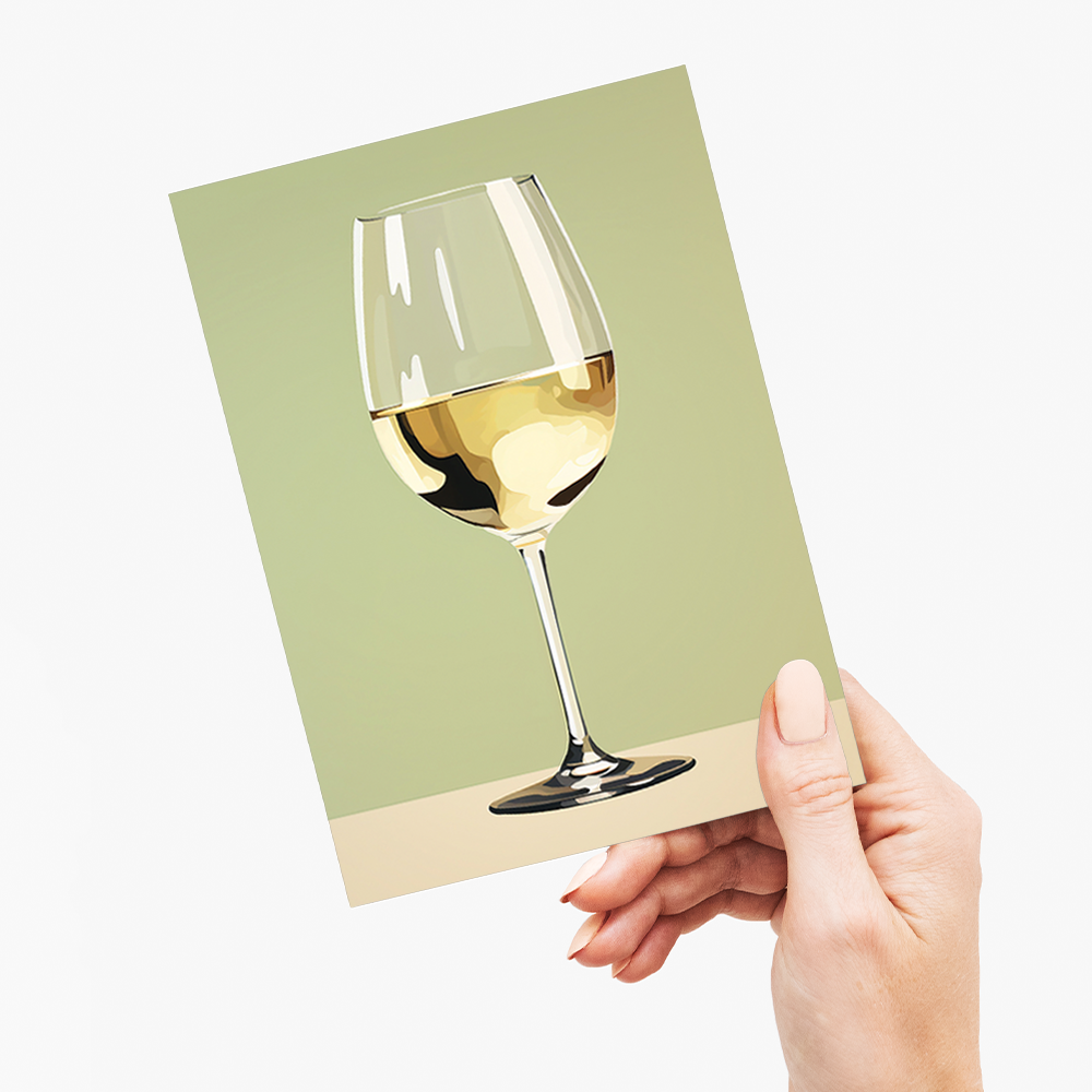 White wine - Greeting Card