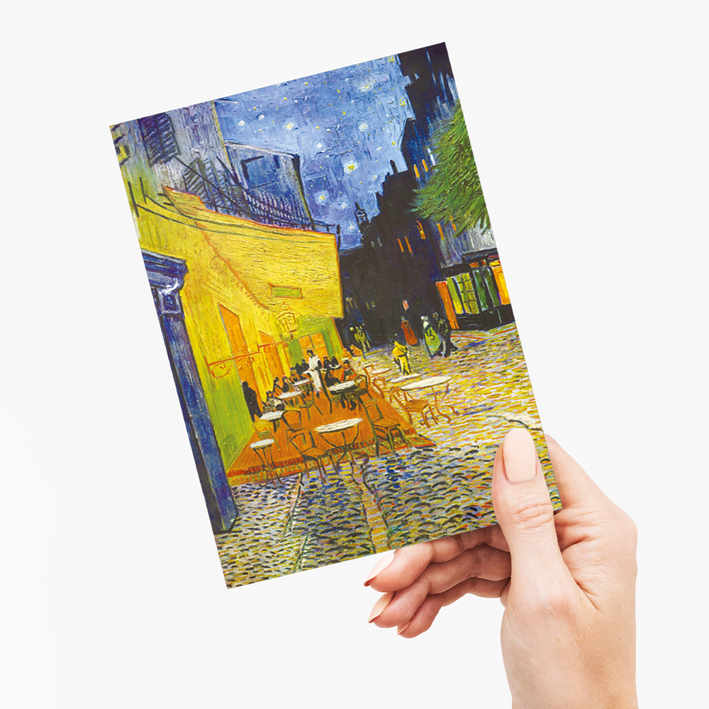 Café Terrace at Night By Vincent van Gogh - Greeting Card